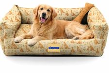 SITSNOOZE XXL Dog Bed (30 to 45kg) for Doberman, Great Dane, Mastiff - Heavy Duty Orthopedic Pet Mattress, Waterproof Washable Big Sofa Lounger, Non-Slip Calming Cushion (Print 19, XXL)