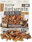 Mighty Paw Naturals Chicken Feet Dog Treats (30 Pack) | 100% Natural Dehydrated Chicken Feet for Dogs. Dried Chicken Feet for Dogs and Pets. Single Ingredient Puppy, and Dog Chicken Feet Chews