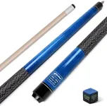 CUEBAR Pool Stick, 58" Pool Cue for Adults, Billiard House Bar Pool Cue Sticks 2-Piece, Hand-Painted Pool Table Stick for Men Women - Blue,19 Oz