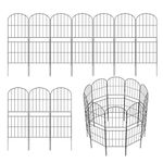 My Link Decorative Garden Fence Fencing 10 Panels，10.8ft (L) x 36in (H) Rust-Proof Metal Wire Border Animal Barrier for Dogs Metal Fence Panels for Garden Outdoor.