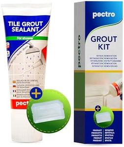 PECTRO - KIT Sellador de juntas para duchas + Espátula de aplicación 200ml | No más grietas en las juntas de la ducha | Juntas blancas | Reparador y renovador de azulejos especial baño (KIT x 1)
