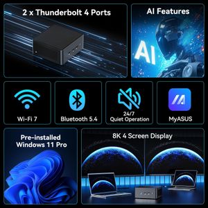 ASUS NUC 15 Pro AI Mini PC – Intel Ultra 7, 32GB RAM, 1TB SSD, Win11