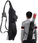 TOPARCHERY Archery Back Arrow Quiver Arrow Holder Shoulder Hanged Target Shooting Quiver for Arrows with Two Front Pockets