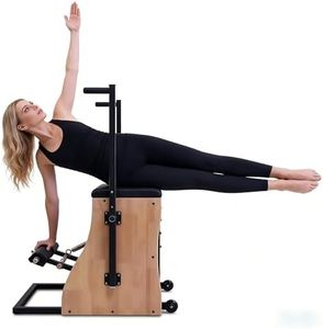 Pilates Chair for Yoga Fitness Pilates Reformer Machine with Split Pedal,Handles & Springs of Different Resistances Pilates Combo Equipment Non-Slip Socks for Home Use Gym Workout & Rehabilitation