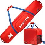 MARITTON Padded Snowboard and Boot Bag Combo,Store Transport Snowboard Up to 165 cm and Boots Up to Size 13,Two-Piece Snowboard Travel Bags.