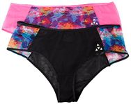 Balanced Tech Women's Mesh Hipster Panty 2 Pack - Assorted Colors - Liquid Dream - Medium