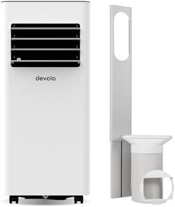 Devola 4-in-1 WiFi Air Conditioning Unit 7000 BTU, Portable Air Conditioner Dehumidifier, With 2 Window Kits Included, Fan only mode, Cooling, Timer & Dehumidifying Functions (White, 7000 BTU)