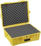 Condition 1 Yellow Hard Case Trunk Protective Travel Carrying Case Waterproof/Airtight Case with DIY Customizable Foam Ideal for Pistols, Camera/Video Equipment & Musical Instruments 25″ XL