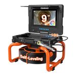 Sewer Camera with 9" IPS Screen, DVR & Audio Recorder, Drain Pipe Inspection Camera with Self Leveling & Distance Counter, 12 LED Lights HD Waterproof Plumbing Endoscope, 32GB Card (9''-23MM/100FT)