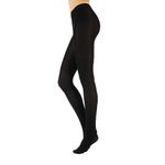 CALZITALY Cashmere Wool Tights, Warm Winter Pantyhose, Thick Tights, 150 Den, | S, M, L, XL, XXL, 3XL, 4XL | Italian Hosiery (M, Black)