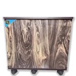 DrajTek Wooden Inverter Trolley Cabinet with Battery Tray | Battery Box | 6 Wheels Support | Load Capacity-120Kg | Black