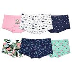 Real Basics Girls Cotton Boyshorts (Pack of 6)(RB-GirlsShorts-Unicorn-Donut-34-P6_Multicolored_3-4 Years)