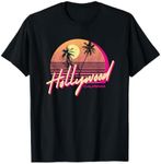 Retro Hollywood California Beach Sunset T-Shirt