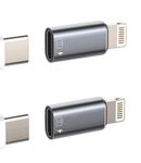 for iPhone OTG Adapter Audio Headphone Dongle (2Pack)USB C Female to Lightning Male Charger Data Sync Converter Type-C Camera Card Reader Flash Drive Mouse Keyboard for Apple 14 13 12 Pro Max for iPad