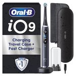Oral-B iO9 Electric Toothbrushes For Adults, App Connected Handle, 1 Toothbrush Head, Charging Travel Case & Magnetic Pouch, 7 Modes, 2 Pin Plug, Special Edition