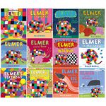 Elmer 12 Book Collection Set - Children Picture Flats Illustrated Elephant Pack