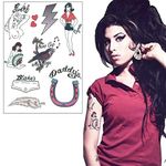 Amy Winehouse Fake temporary Tattoos - Halloween