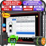 Autel MaxiPRO MP900TS Diagnostic Scanner, 2025 8in MP900-TS up of MS906 PRO MS906TS MP900BT MK900TS, Top TPMS as MS906 Pro-TS, ECU Coding, Bidirectional Scan Tool, 40+ Service, All System, CAN FD&DOIP