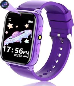clleylise Smart Watch for Kids, Kids Smart Watches for Girls Boys Birthday Gifts, Kids Watch with 26 Games, HD Camera, Music, Video, Pedometer, Alarm, Watch for Kids Aged 4-16 (Purple)
