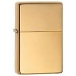 Zippo Lighter, Vintage High Polish Brass Without Slashes, Base Model, One Size