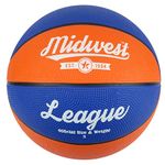 Midwest Kids League Basketball, Blue/Orange, Size 3