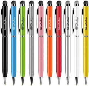 ISOUL Puntero stylus capacitivo y bolígrafo 2 en 1 para pantallas táctiles capacitivas, smartphones, iPhone, iPad Mini, Pro, Galaxy, Note, Tab Tablet, Nexus, Nokia, Blackberry