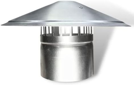 AirTech-UK Stainless Steel Roof Cowl 100mm Ducting Pipe Woodburner Flue Liner Ventilation Pipe Rain hat Chimney Pot Roof Cowl rain Cover (100mm/4")