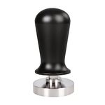 51mm Coffee Tamper Pressure Regulating Calibrated Espresso Hand Tamper 304 Stainless Steel Base Black Aluminum Handle Coffee Ground Press for Portafilter Coffee Machine