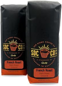 San Diego Coffee French Roast, Dark Roast, Ground Coffee, 16-Ounce Bags (Pack of 2) Café molido tostado