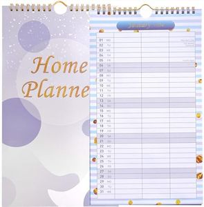 Tuloka Family Planner 2024 Wall Calendar with 3 Columns from Jan 2024 to Jun 2025 with Month-to-View Page Layout, Home Calendar for New Year Gift