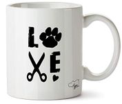 Hippowarehouse Love Dog Grooming Printed Mug Cup Ceramic 10oz