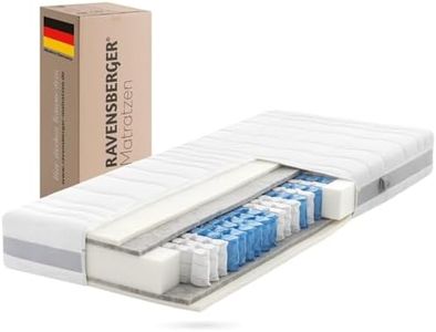 RAVENSBERGER Matratzen Tonnentaschenfederkern-Matratze Ravo-Spring - Härtegrad H3, mittelfest - 180 x 200 cm, Höhe 22 cm - 7-Zonen - Standard 100 by Oeko-TEX Zertifiziert