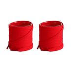 Lify 2 Pair Polyester Flat Shoe Laces for Athletic, Running - 5/16 Wide Shoelaces for Sneakers Shoes Boot Strings (180CM (70.86 Inch), Red)