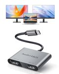 avedio links 4K@60Hz USB C to Dual HDMI Adapter, 4K HDMI Splitter Extended Display for Dual Monitors Support Dual 4K@30Hz,Type C to HDMI Adapter Compatible for Thunderbolt 3, USB C 3.1/3.0