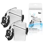 2 Pack Sport Waterproof ID Card Badge Holder Case with Lanyard Cover Multiple Credit Cards, Registration, ins Card Heavy Duty Durable Locker Dry Box (Clear)