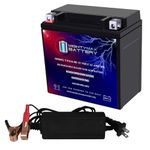 Mighty Max Battery YTX14-BS 12V 12AH Battery for Kawasaki KLR650 EX500 + 12V 2Amp Charger