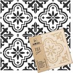 NAKLEO Valetta Tile Reusable Plastic Stencil - 15x15cm / 5.9” x 5.9” - Spanish Floral Moorish - Moroccan Geometric - Paver Block Concrete Floor Wall Painting Template Wood