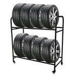Yeeoy Tire Storage Rack with Wheels
