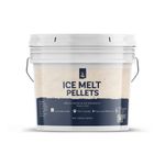 Pure Organic Ingredients Ice Melt Pellets (8 lb, 1 Gallon), 100% Pet Safe & Concrete Safe, Snow & Ice Melt, Calcium Chloride Pellets, Powerful & Fast Acting