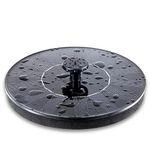 Drumstone [𝟏𝟓 𝐘𝐄𝐀𝐑𝐒 𝐖𝐀𝐑𝐑𝐀𝐍𝐓𝐘] Solar Bird Bath Fountain Pump – 1.4W Solar Powered Floating Water Pump with 4 Easy Install Nozzles for Garden, Pool, Pond & Fish Tank
