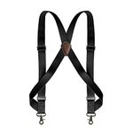 Enakshi Mens Suspender Swivel Hook X Shaped Elastic 1.4 Wide Adjustable Suspenders Black" Clothing Shoes & Accessories | Mens Accessories | Suspenders Braces