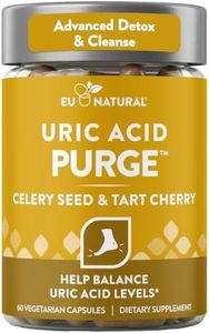 Purge! Uric Acid Flush – Eat & Drink What You Want – Detox and Cleanse with Celery Seed Extract, Tart Cherry & Chanca Piedra for Effective Joint Support & Active Mobility – 60 Soft Vegan Capsules