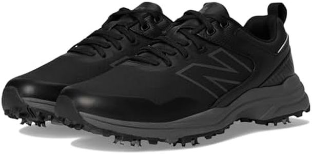 New Balance Men's Brighton V2 Golf Shoe, Black/Grey, 11 X-Wide