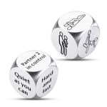 Funny Date Night Dice Gift for Couple Him Her Valentine's Day Anniversary Romantic Gifts for Boyfriend Husband Naughty Dice for Men Women Birthday Wedding Newlywed Gifts for Bride Groom