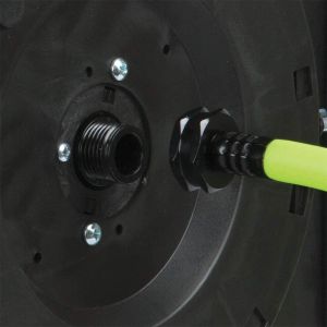 Flexzilla Levelwind Retractable Air Hose Reel 3/8" x 75 ft – Heavy Duty Hybrid