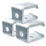 PLAIRC 3PCS Unistrut Channel Trolley Track Hanger Bracket for All 1-5/8" Channel Trolley Track, 1200 LB Load Rated