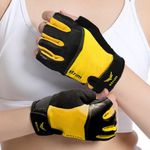 XTRIM Starlet Gym Gloves for Women with Wrist Support, Made by Women, Pullers, Quick and Easy Workout for Women, Weightlifting Gloves for Gym Workout and Training Exercise (Yellow)