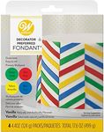 Wilton Decorator Preferred Primary Colors Fondant, 4-Pack Fondant Icing