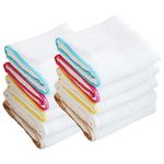 WDEC 10Pcs Bamboo Dish Cloths Towels Kitchen Cloths for Furniture Dining Room Table Cleaning Absorbent Machine Washable, Eco Cloth Fiber Reusable Soft Eco-friendly 30x30cm