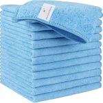 Showstopper Microfiber Cleaning Cloth,12 Pack Cleaning Rag,Cleaning Towels (Blue,40cmX40cm)